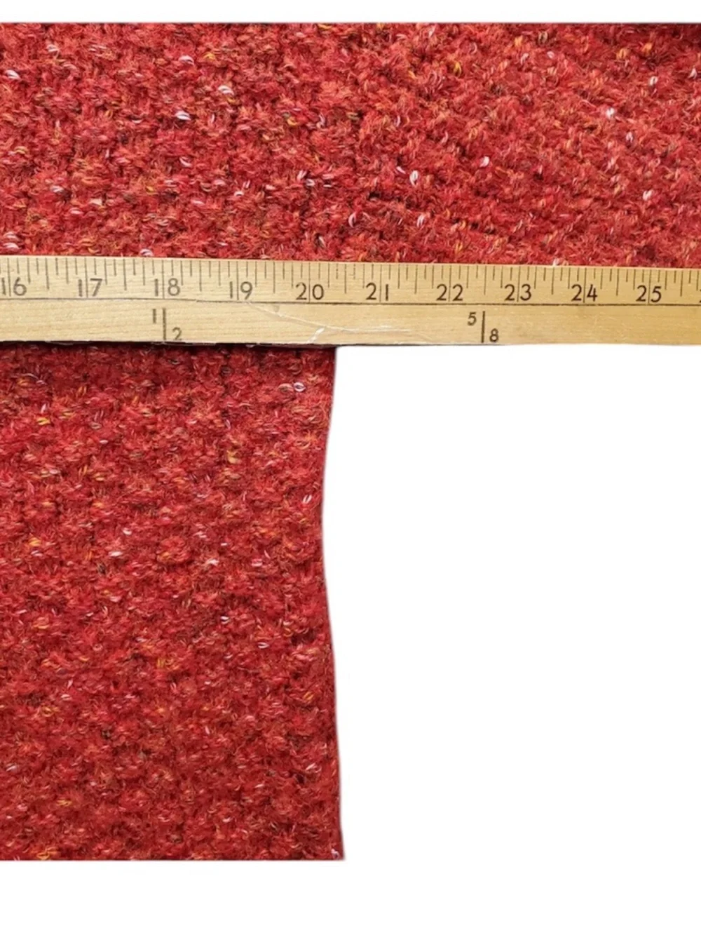 Adrienne Vittadini Sweater Red Cable Knit‎ Raglan Sleeve V-Neck Pullover Large
